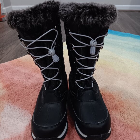 Kids Lands' End Winter Boots / Black / Size 4 / Excellent condition! - Picture 2 of 5